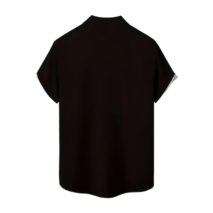Black & Gold Mudcloth Pattern Shirt