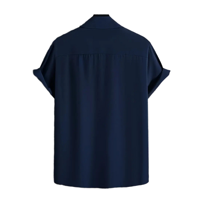 Black Split Tribal Panel Shirt (Red)