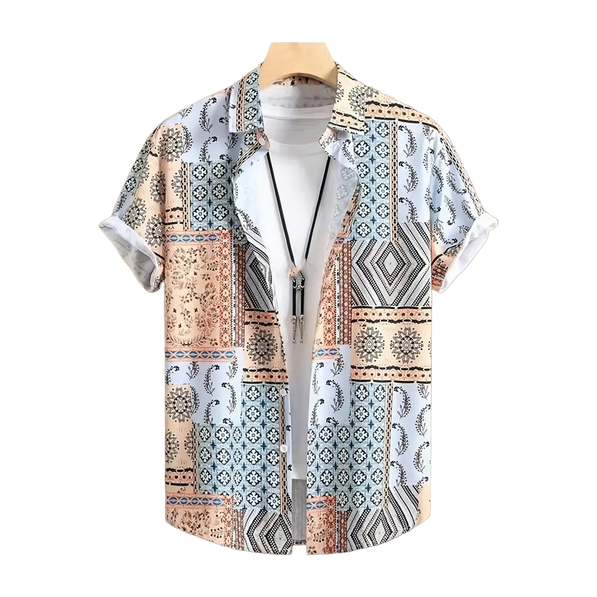 Boho Patchwork Bandana Shirt