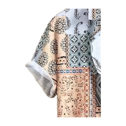 Boho Patchwork Bandana Shirt