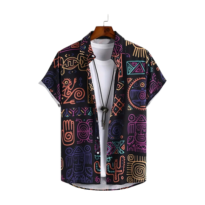Neon Ancestral Doodle Shirt