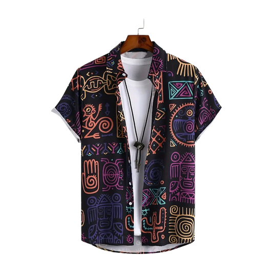 Neon Ancestral Doodle Shirt