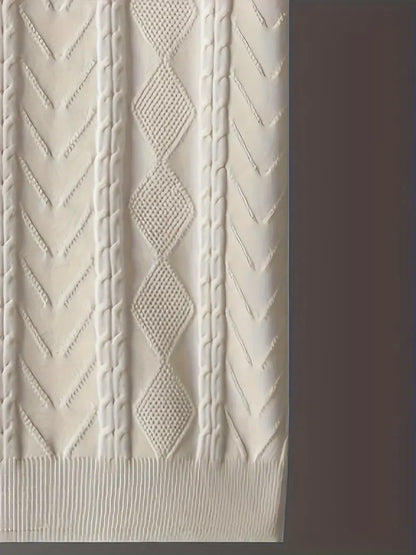 Men'S Premium Jacquard Twist Knit TShirt - Casual Crew Neck, Short Sleeve Knit Fabric Tee