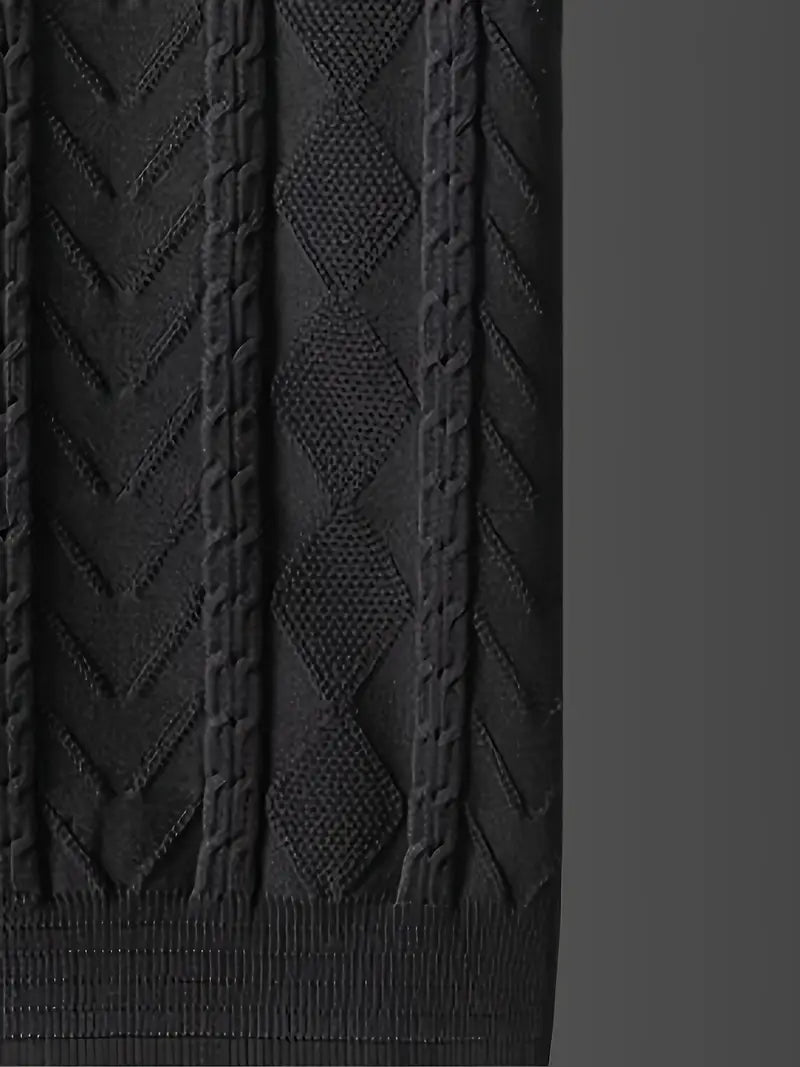 Men'S Premium Jacquard Twist Knit TShirt - Casual Crew Neck, Short Sleeve Knit Fabric Tee