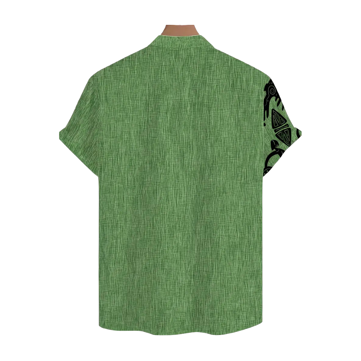 Cool Linen Shaman Print Panel Shirt