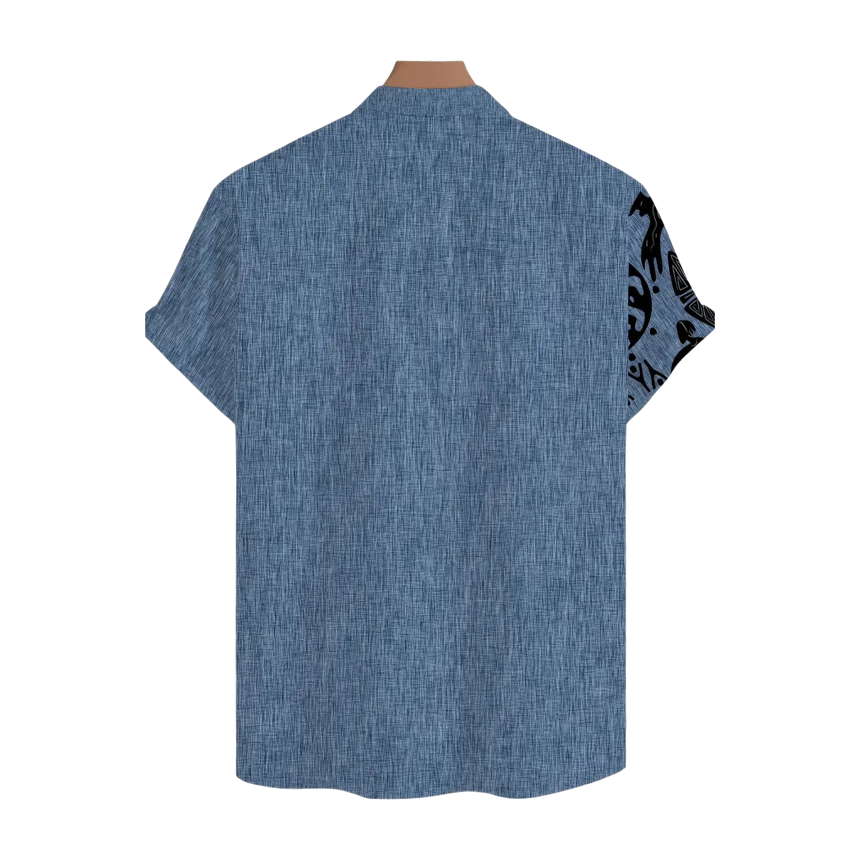 Cool Linen Shaman Print Panel Shirt