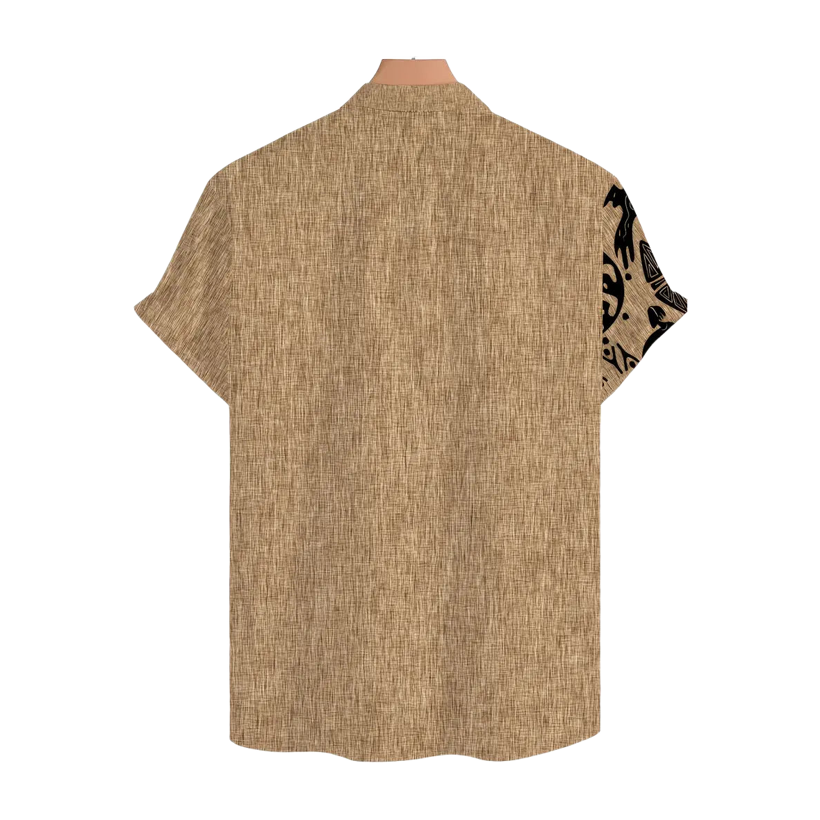 Cool Linen Shaman Print Panel Shirt