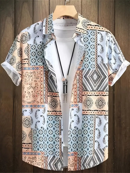 Boho Patchwork Bandana Shirt