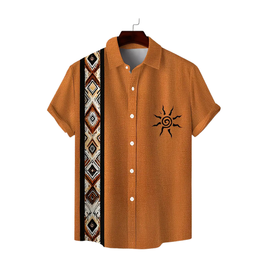 Desert Sun Geo-Panel Camp Shirt