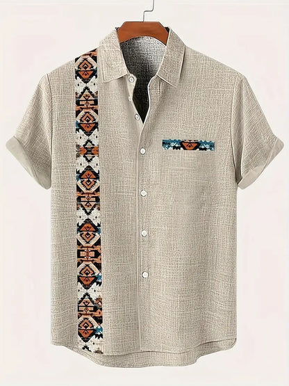 Navajo Geo-Panel Camp Shirt