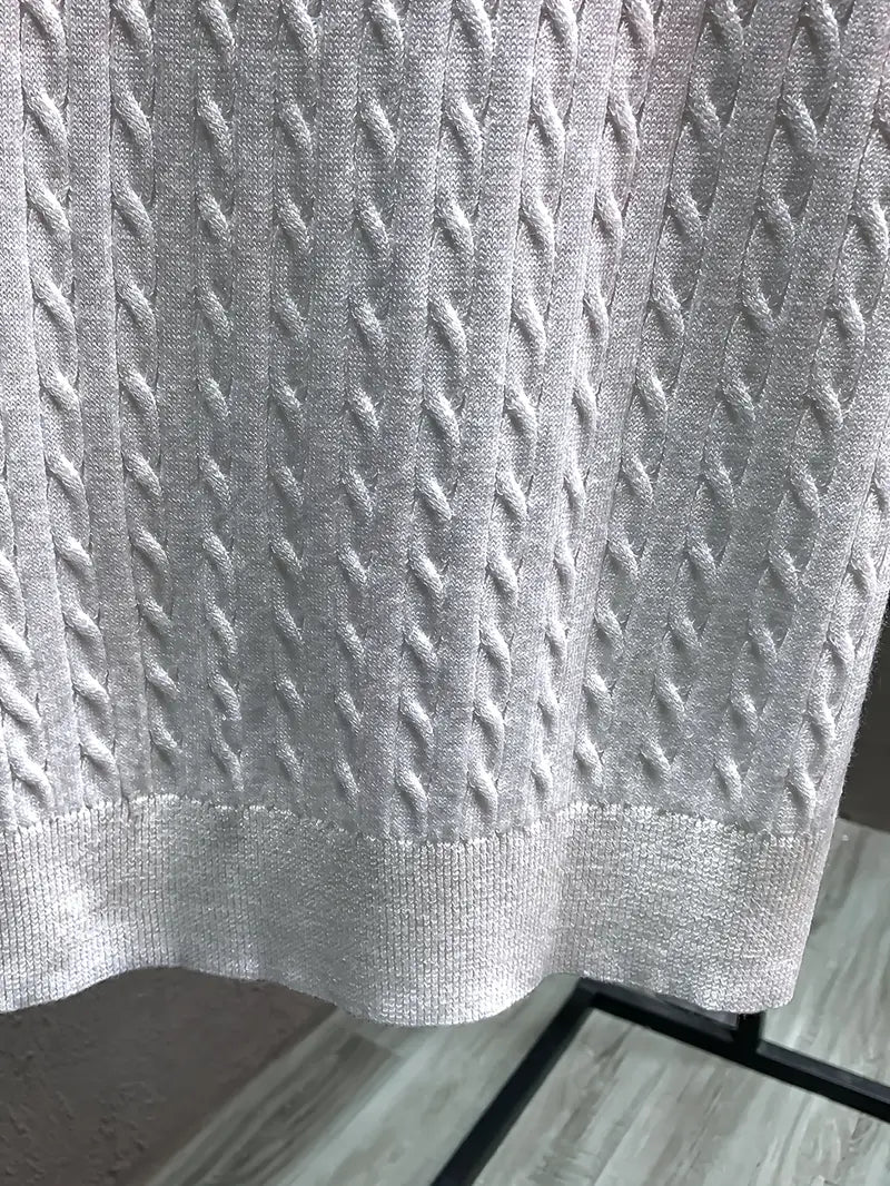 Men's Casual Knit Tshirt - Half-Sleeve Crewneck, Ribbed Texture Tee