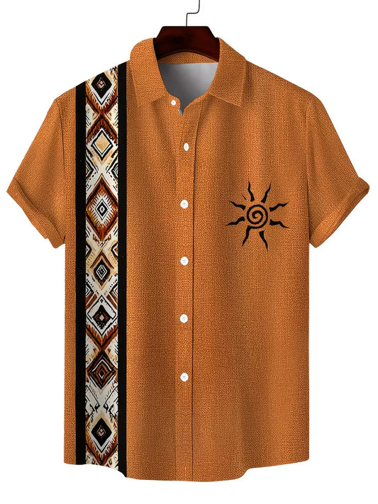 Desert Sun Geo-Panel Camp Shirt