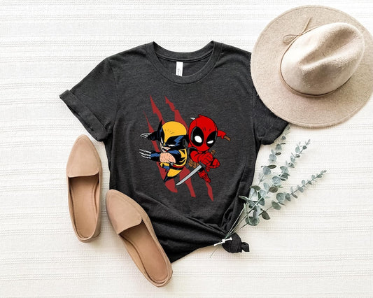 Weapon X Meets Weapon Crazy: Deadpool & Wolverine T-shirt