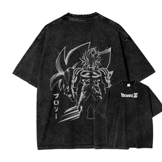 Unleash Legendary Power with Broly’s Super Saiyan Oversized Tee