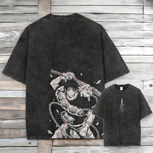 Toji Fushiguro vintage manga Oversized T-Shirt