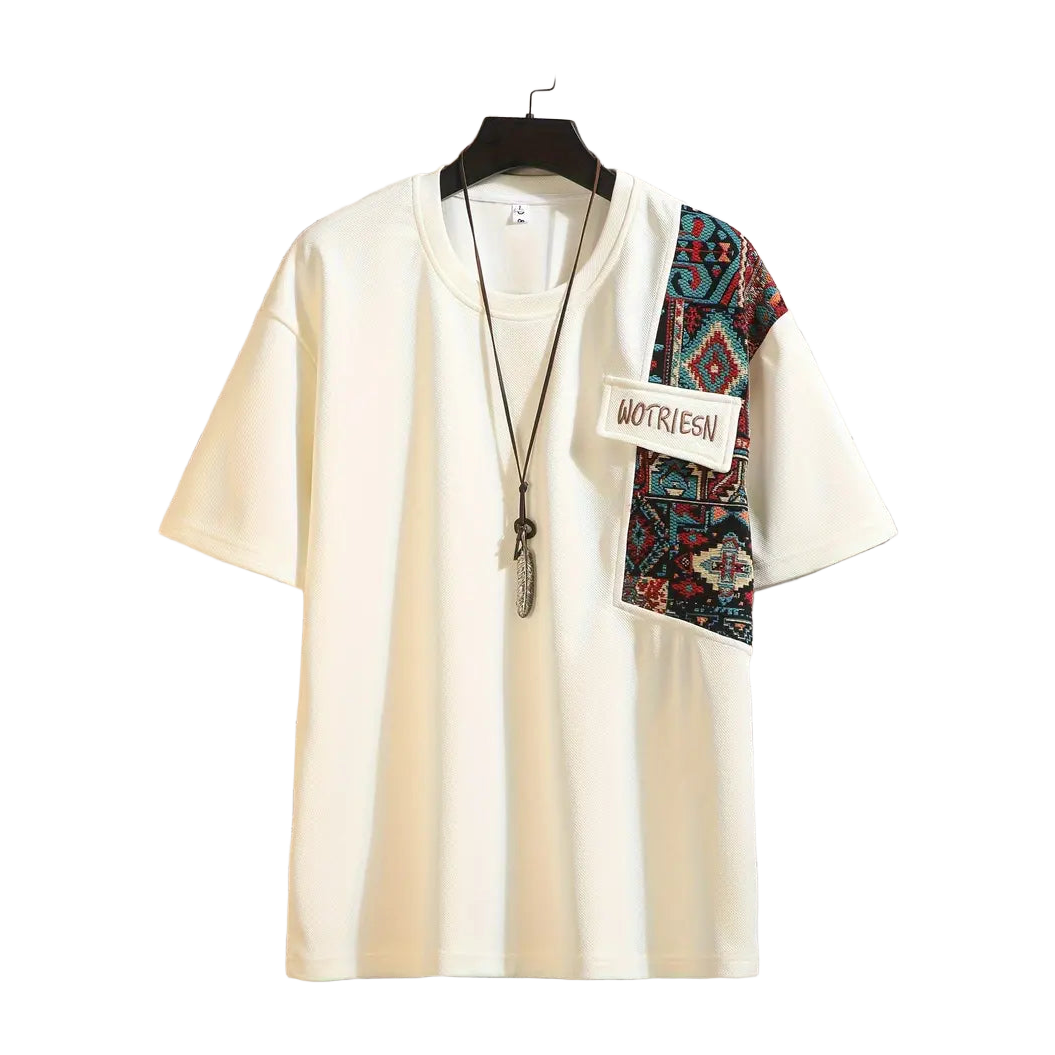 Ivory Geo-Pocket Tee