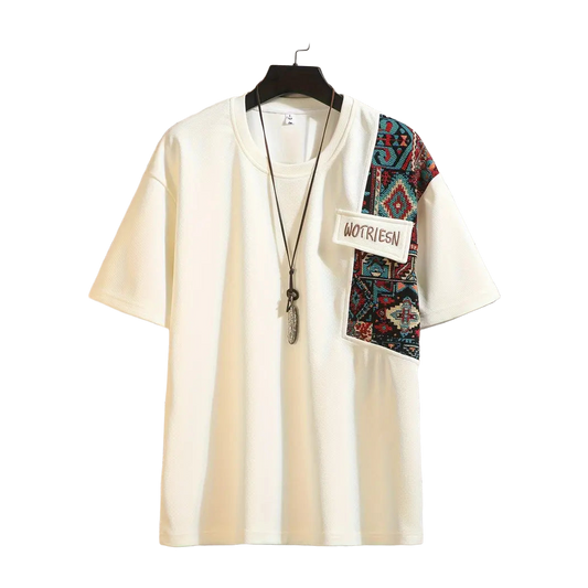 Ivory Geo-Pocket Tee