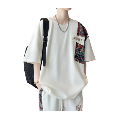Ivory Geo-Pocket Tee