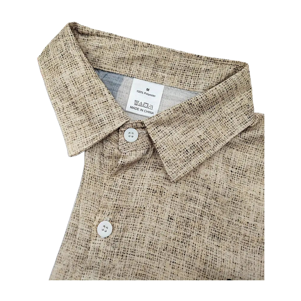 Kokopelli & Earth-Tone Tribal Panel Shirt