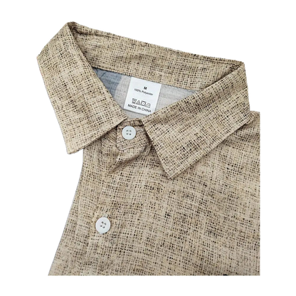 Kokopelli & Earth-Tone Tribal Panel Shirt