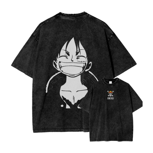 Luffy's Boundless Freedom  – Break Free, Dream Big! Oversized Tee