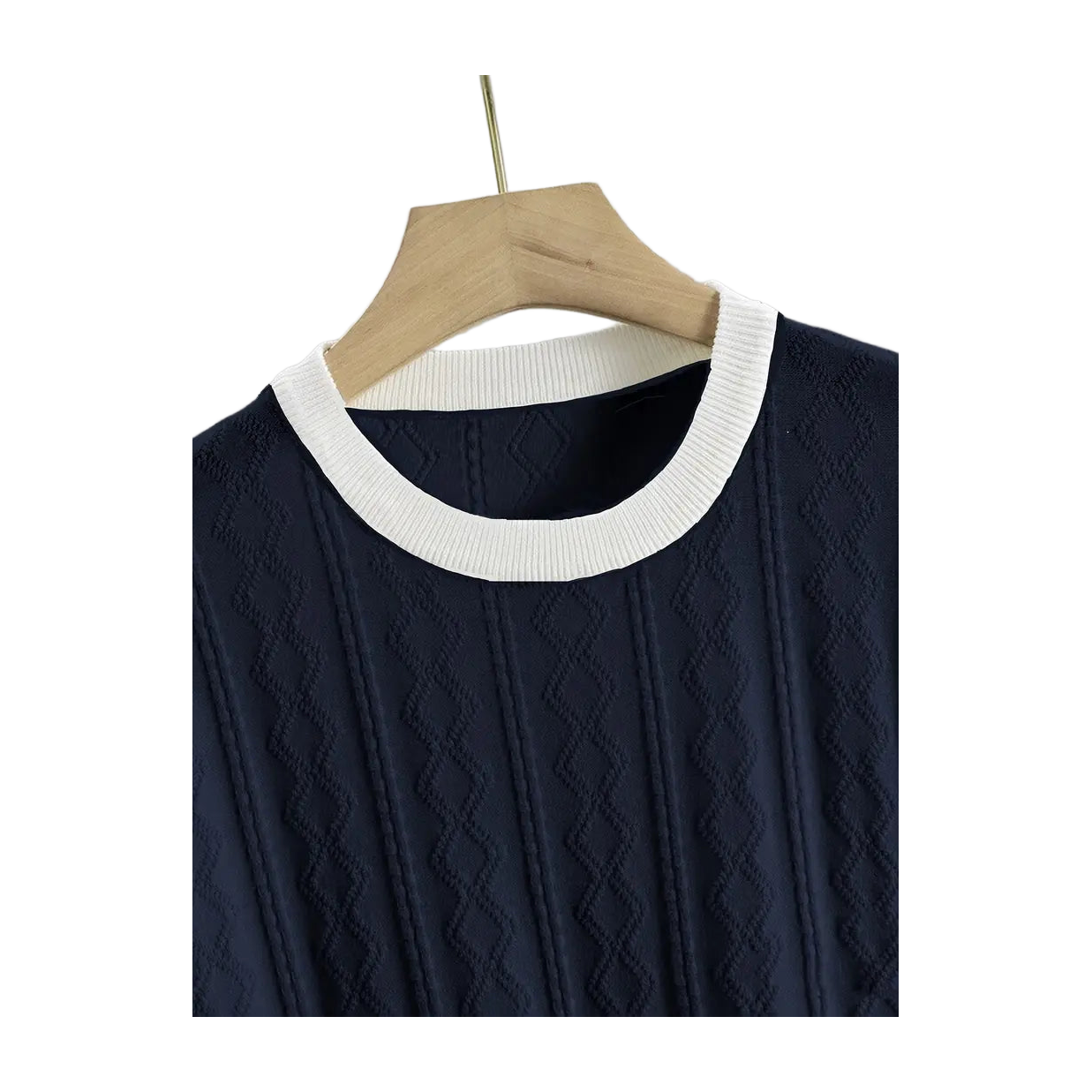 Men's Summer Slim Fit T-Shirt - Breathable Knit Fabric, Solid Color Round Neck Casual Tee