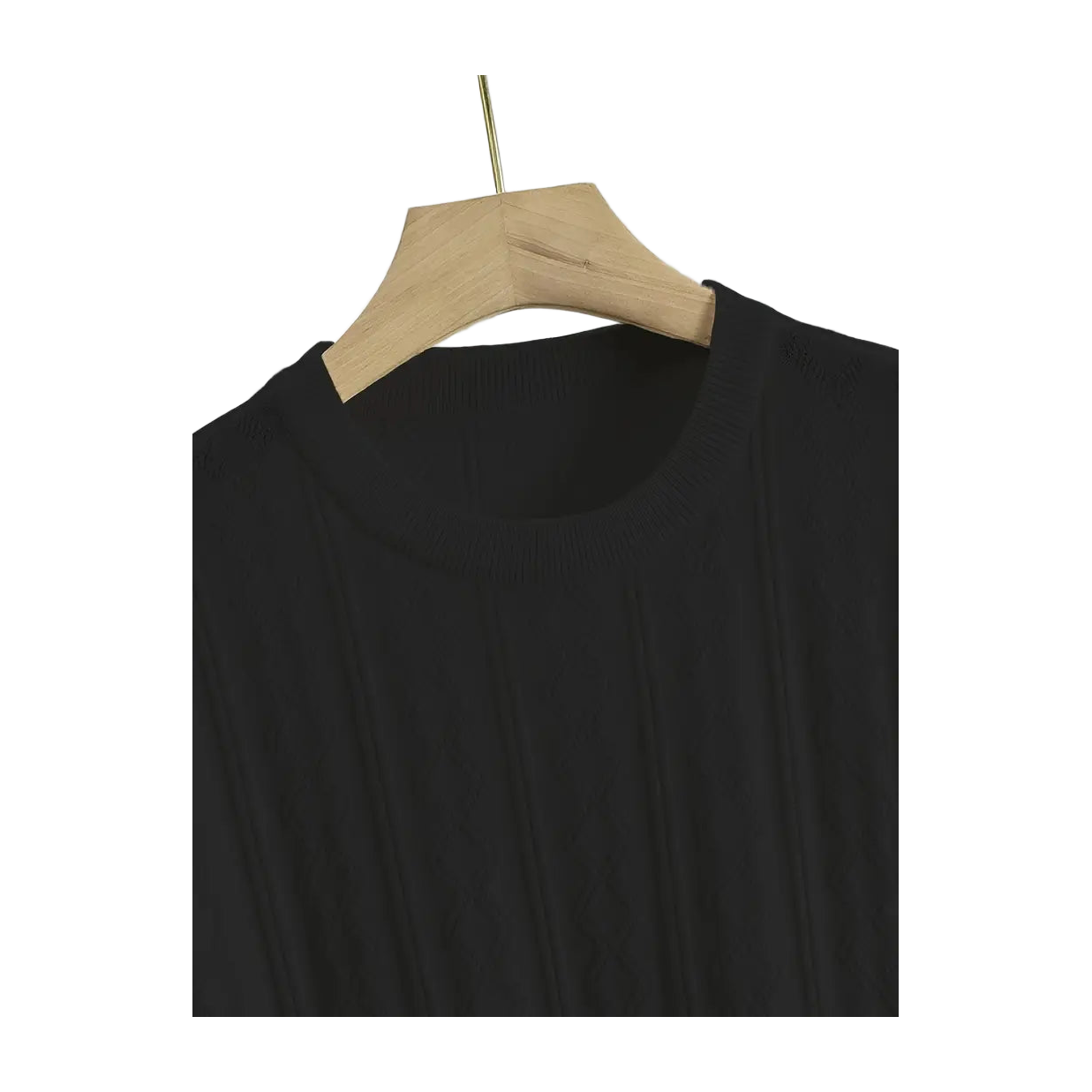 Men's Summer Slim Fit T-Shirt - Breathable Knit Fabric, Solid Color Round Neck Casual Tee