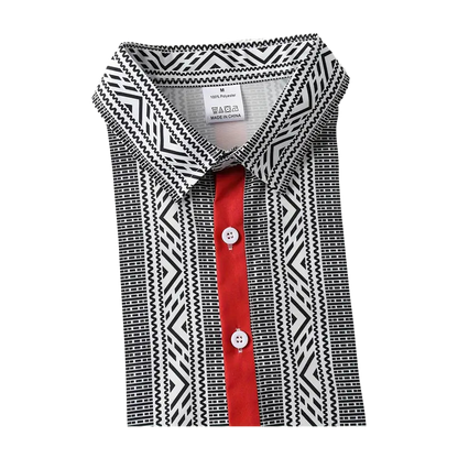 Minimalist Micro-Tribe Panel Shirt