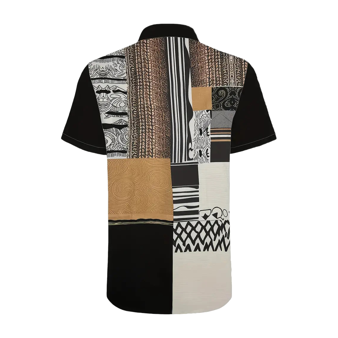 Monochromatic Earth Patchwork Shirt