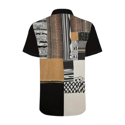 Monochromatic Earth Patchwork Shirt