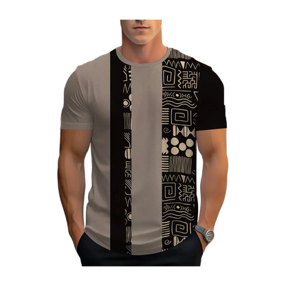 Monochromatic Tribal Stripe Tee