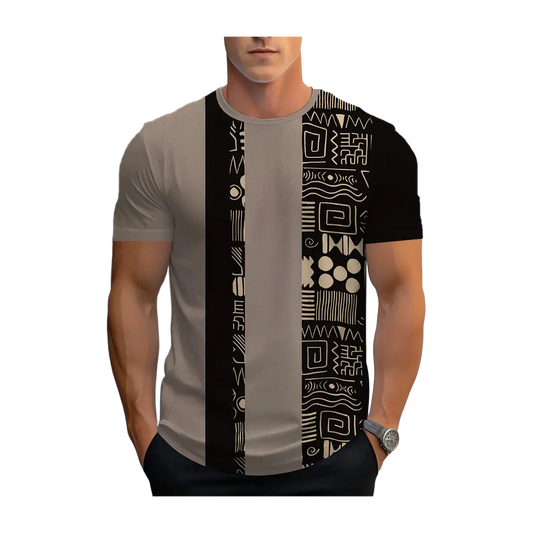 Monochromatic Tribal Stripe Tee