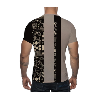 Monochromatic Tribal Stripe Tee