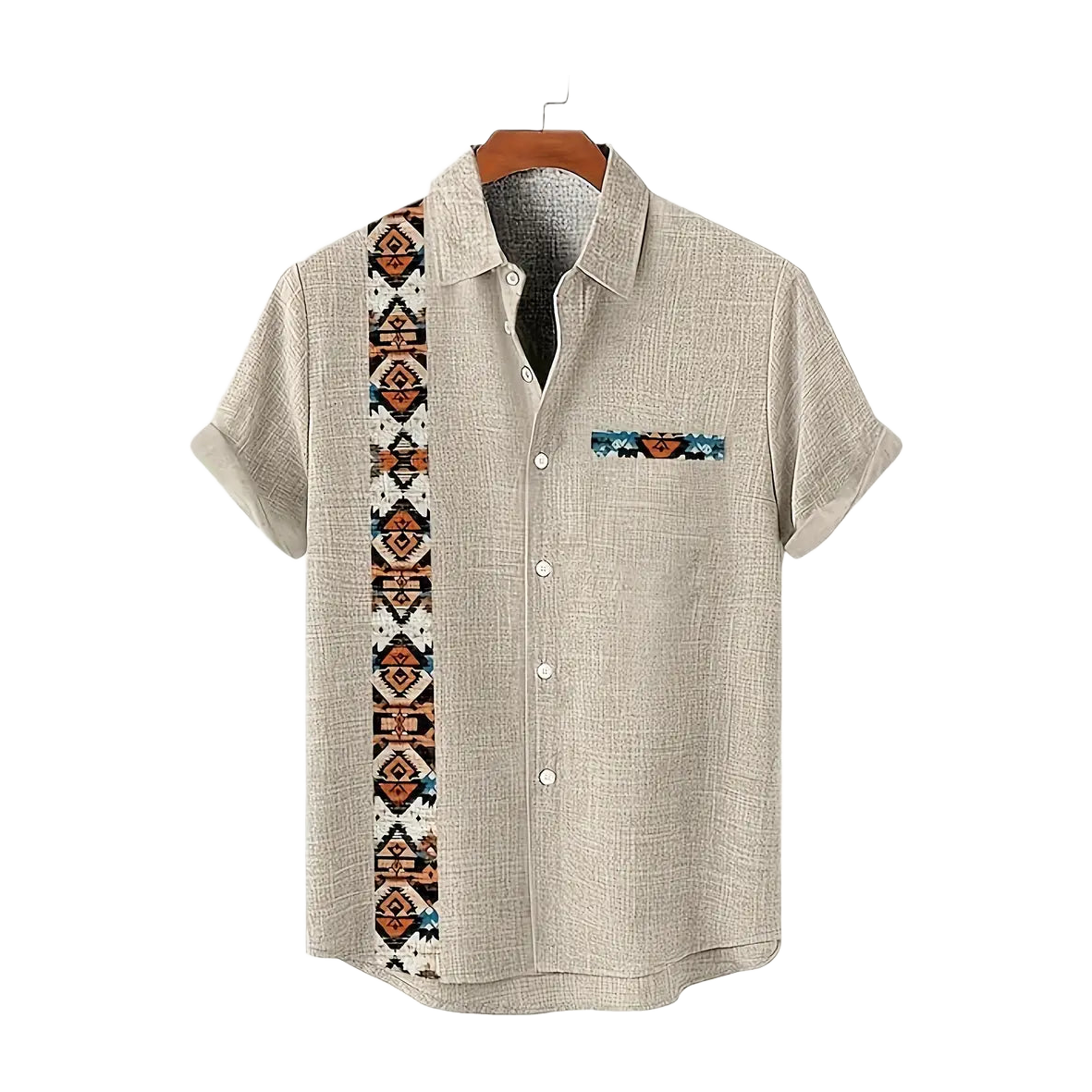 Navajo Geo-Panel Camp Shirt