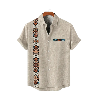 Navajo Geo-Panel Camp Shirt