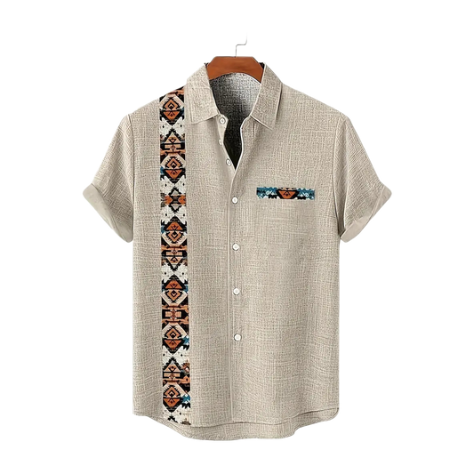 Navajo Geo-Panel Camp Shirt