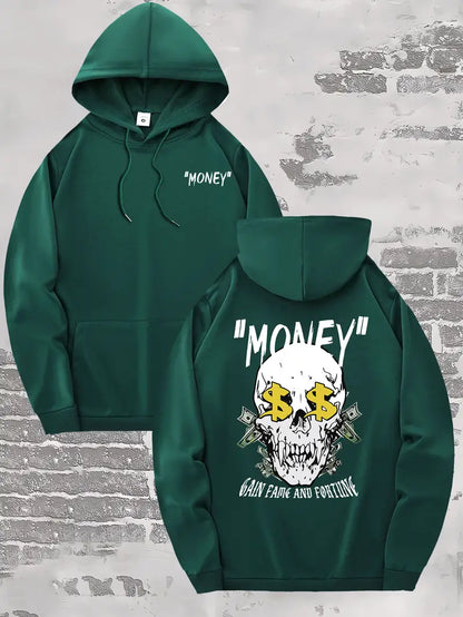 "Money" Skull Hoodie