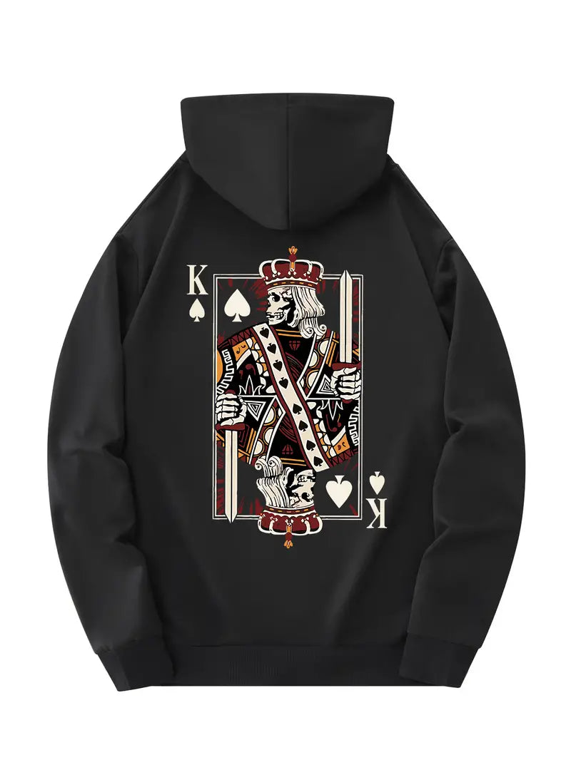 Royal Flush of Style: King of Spades Hoodie