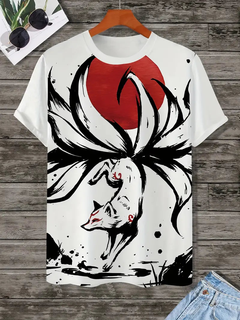 Ink & Myth: Nine-Tailed Fox Art Tee