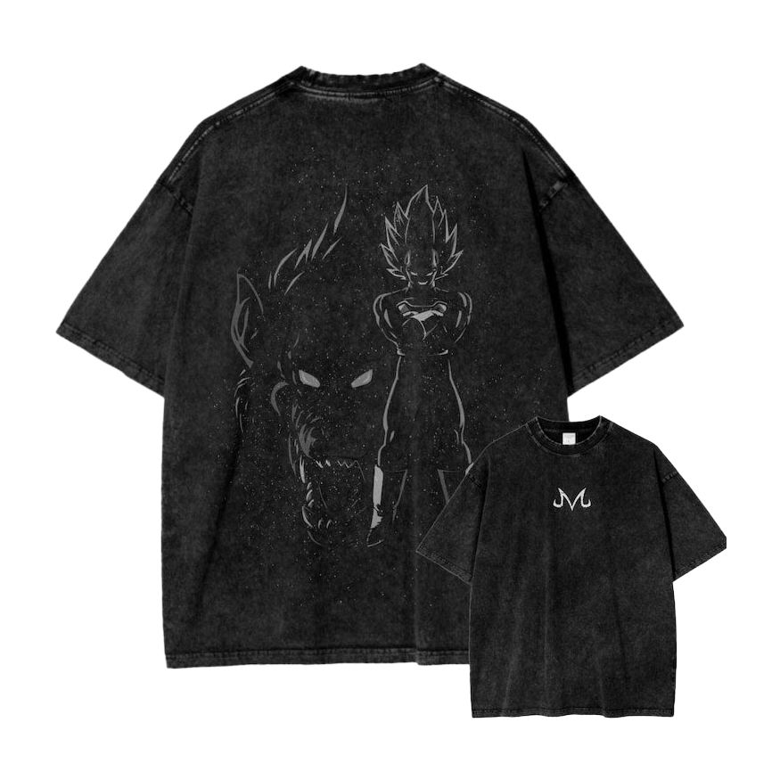 Rule with Strength: Vegeta’s Royalty Oversized Tee