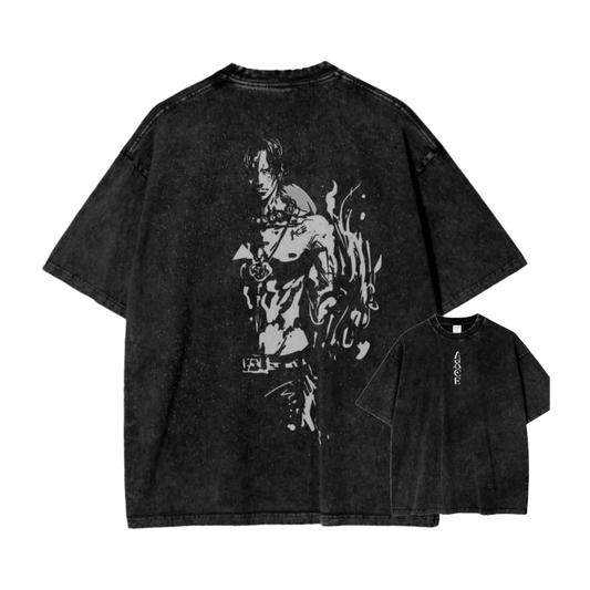 The Flame Warrior Fire Fist Ace Oversized Tee