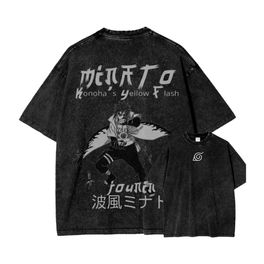 The Yellow Flash of the Leaf: Minato Namikaze Oversized Tee