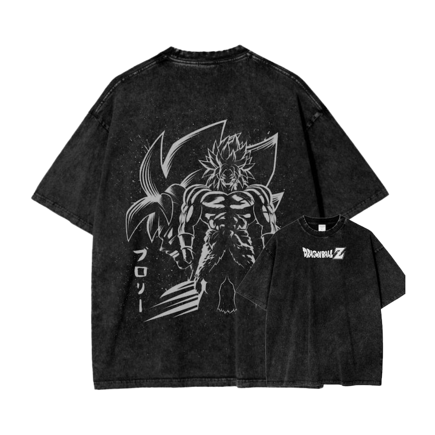 Unleash Legendary Power with Broly’s Super Saiyan Oversized Tee