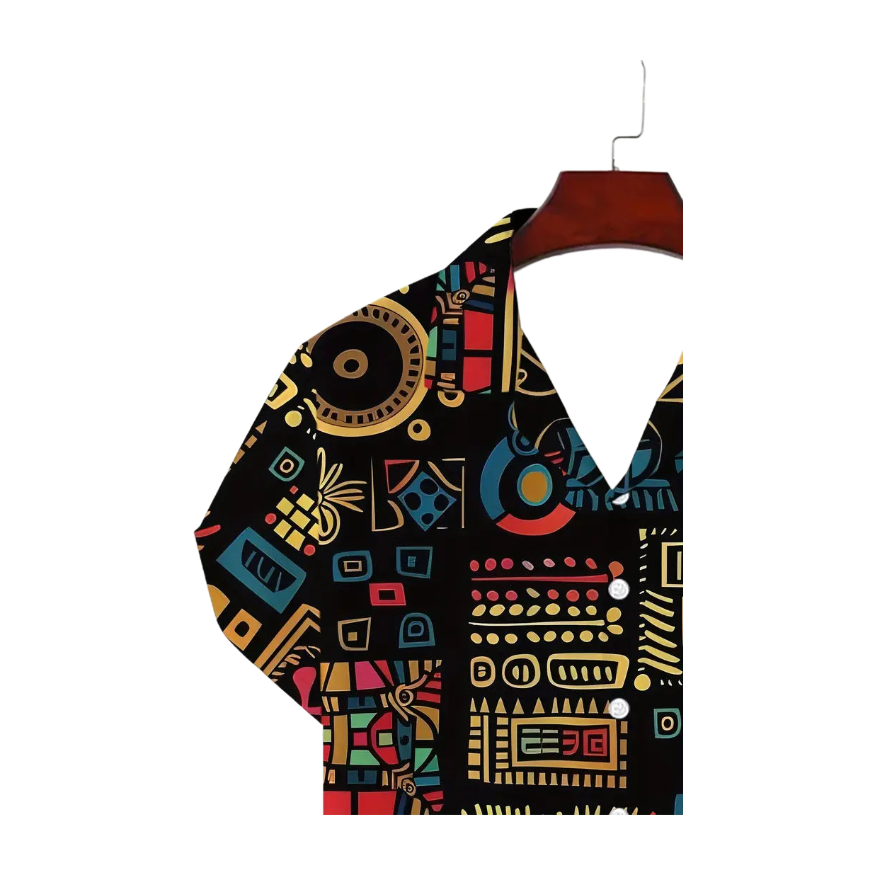 Vibrant African Quilt Print Shirt