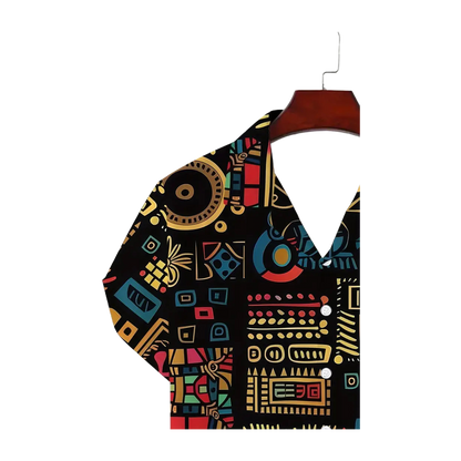Vibrant African Quilt Print Shirt