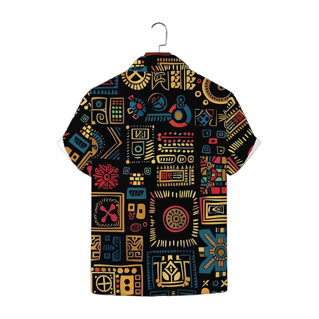 Vibrant African Quilt Print Shirt
