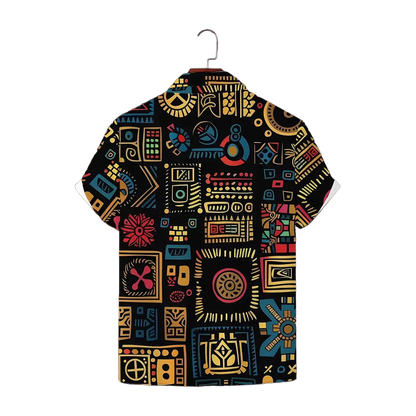 Vibrant African Quilt Print Shirt