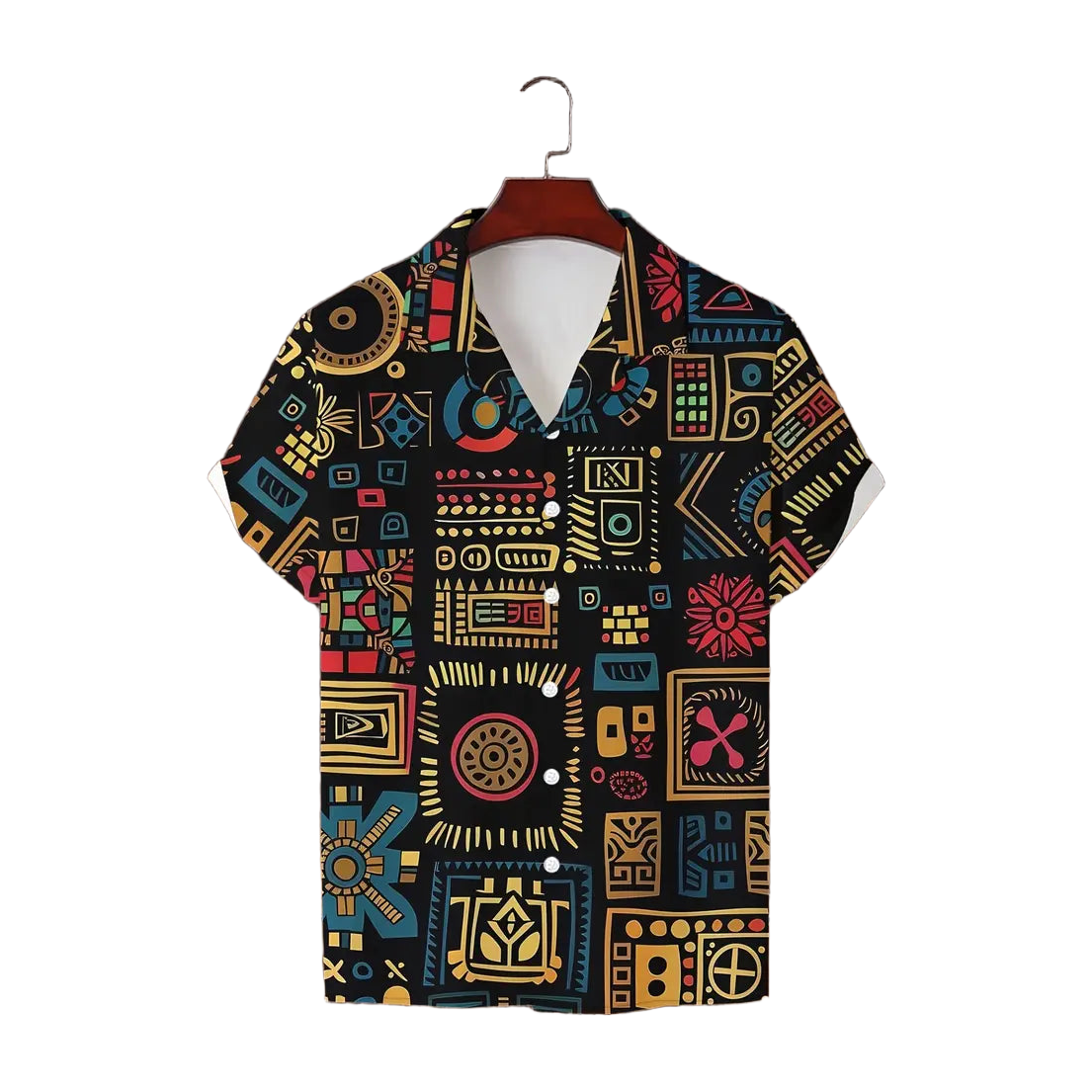 Vibrant African Quilt Print Shirt