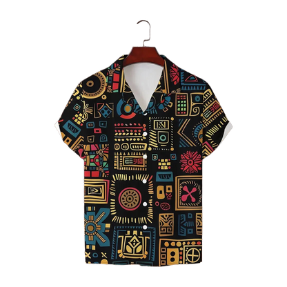 Vibrant African Quilt Print Shirt